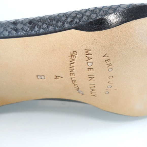 NIB$285 Renzo Fontanelli Italy Vanto Contrast Leather Slip-On Pump Low Heel Sz 4 - Picture 11 of 13